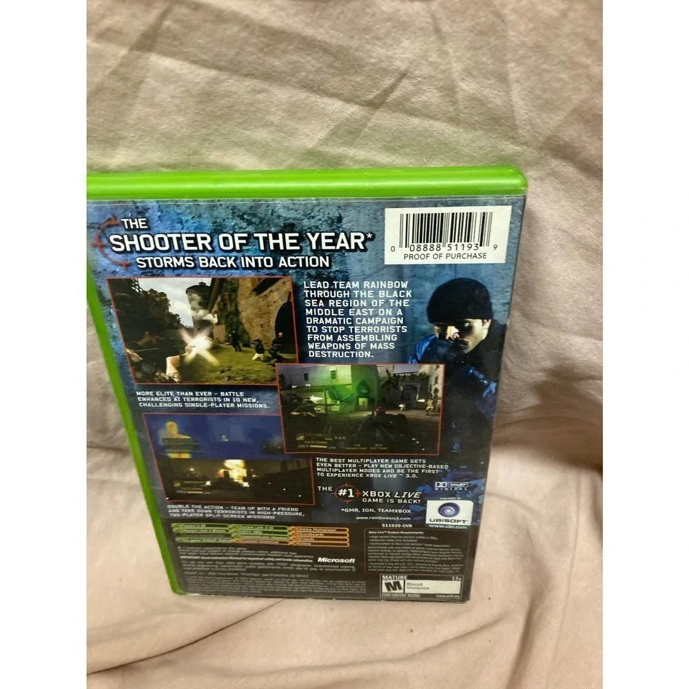 Tom Clancy's Rainbow Six 3: Black Arrow (Microsoft Xbox, 2004)
